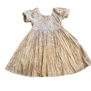 Charming Cream Floral Kids Dress